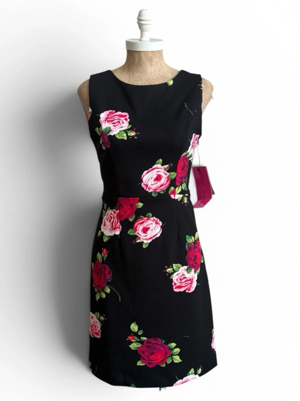 Betsey Johnson Floral Bouquet Cutout Back Rose Print Size 2 NWT